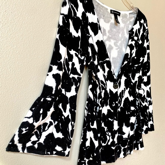 INC International Concepts Black & White Cardigan - Picture 2 of 11